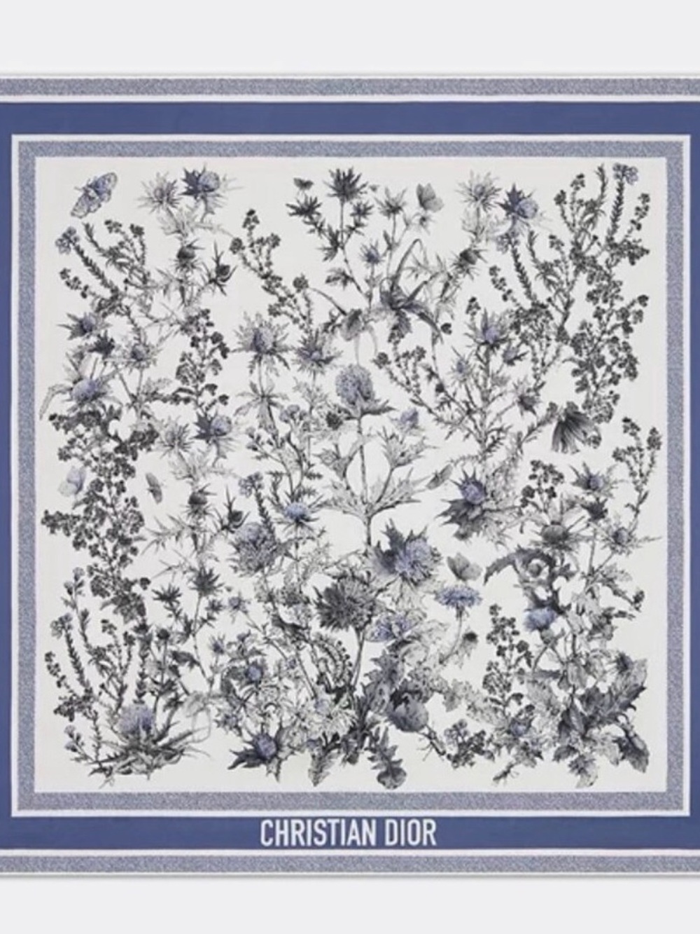 NIB Women’s Dior Chardon 90 100% Silk Pietro Ruffin Floral Square Scarf - Picture 2 of 6